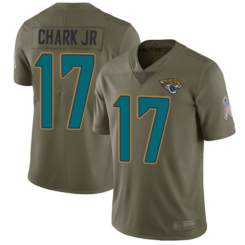 Jacksonville Jaguars #17 DJ Chark Jr Olive Youth Stitched NFL Limited 2017 Salute to Service Jersey